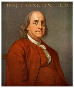 Benjamin Franklin, amerikansk vetenskapsman och politiker, 1782 1956 av Unbekannt