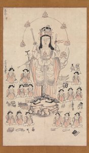 Benzaiten och femton skötare, 1200-talet. av Unbekannt