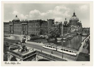 Berlin, stadspalats med Kurfürstenbrücke och katedral/fotovykort runt 1937/38 av Unbekannt