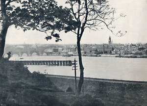 Berwick - Från Spittal, visar Berwick Bridge, 1895 av Unbekannt
