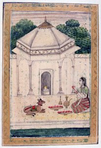 Bhairavi Ragini, Ragamala Album, School of Rajasthan, 1800-talet av Unbekannt