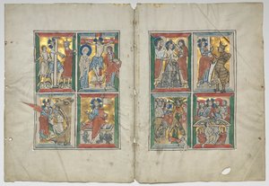 Bifolio med scener ur Kristi liv, 1230-1240. av Unbekannt