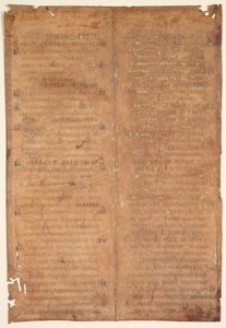 Bifolium utskuret från en karolingisk Gradual tergo, ca. 830-860. av Unbekannt