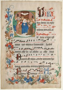Bifolium från ett Gradual, sent 1400-tal. av Unbekannt
