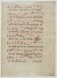Bifolium från ett antifonarium, italienskt, 1300-tal. av Unbekannt