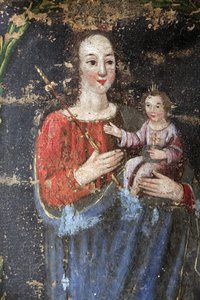 Bionnassay barockkapell. Jungfru Maria och Jesus. Frankrike av Unbekannt