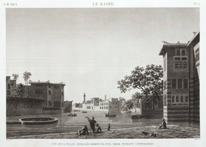 Birket-al-Fyl, Kairo, Egypten, under översvämningen, ca 1798 av Unbekannt