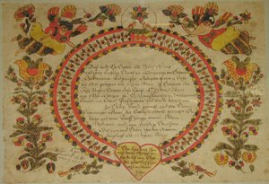 Födelse- och dopbrev, 1784. av Unbekannt