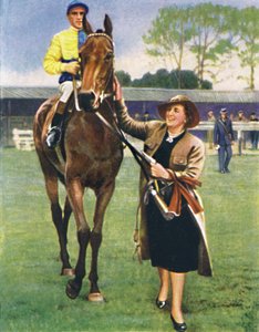 Black Speck, Jockey: A. Richardson, 1939 av Unbekannt