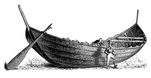 Båt för fjorton par åror, funnen i Nydam, Jylland, 1892 av Unbekannt
