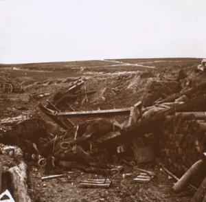 Bombarderat batteri, Clery, Frankrike, c1914-c1918 av Unbekannt