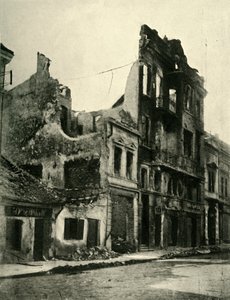Bombade byggnader i Belgrad, Serbien, första världskriget, oktober 1915, c1920. av Unbekannt
