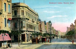 Boulevard Callao, Buenos Aires, Argentina, sent 1800- eller tidigt 1900-tal av Unbekannt