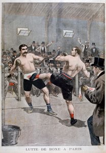 Boxning i Paris, 1899 av Unbekannt