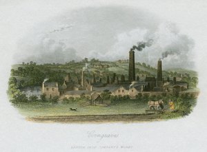 British Iron Company arbetar i Corngreaves, nära Halesowen, West Midlands, c1835 av Unbekannt