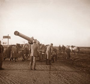 Nedbrutet tungt artilleri, Somme, norra Frankrike, c1914-c1918 av Unbekannt