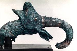 Bronsskulptur med guldinslag av Unbekannt