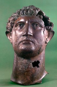 Bronshuvud av kejsar Hadrianus, 200-talet e.Kr av Unbekannt