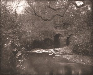 Bäck och bro i New Forest, Hampshire, 1894. av Unbekannt