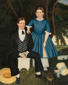 Bror och syster, ca. 1845. av Unbekannt