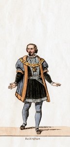 Buckingham, kostymdesign för Shakespeares pjäs, Henry VIII, 1800-talet av Unbekannt