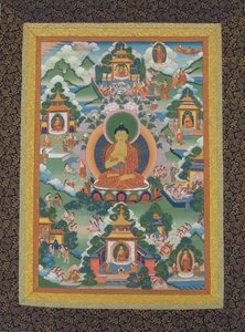 Buddha sittande på en lotuspiedestal, 1800-talet. av Unbekannt