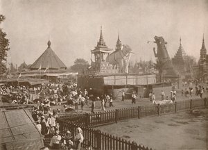 Buddhistisk kremeringsscen. - A Phoongyi-byan, 1900. av Unbekannt