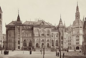 Börsbyggnad i Bremen. Omkring 1900 av Unbekannt