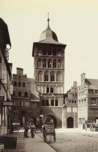 Lübecks slottsport. Omkring 1900 av Unbekannt
