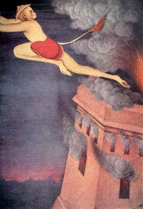 "Burning of Lanka", 1920. av Unbekannt