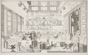 Cabinet de Geometrie de Mr LE CLERC - Forskningscentra The Physical Laboratory of Academie des Sciences, Paris, c 1700 av Unbekannt