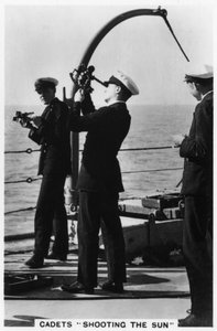 Kadetter som skjuter solen, Royal Navy College, 1937 av Unbekannt