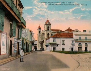 Calle Empedrado, Gamla Havanna, Kuba, c1920 av Unbekannt