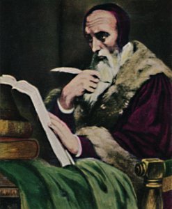 Calvin 1509-1564. - Målning av Scheffer, 1934. av Unbekannt