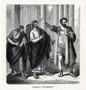 Camillus förvisning, 1882 av Unbekannt