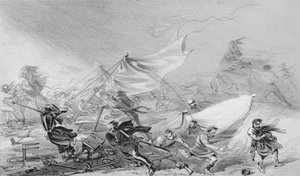 Camp Before Sebastopol - Effekterna av den fruktansvärda stormen den 14 november 1854, 1850-talet. av Unbekannt