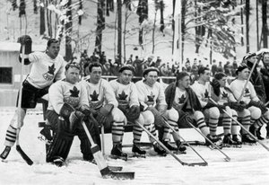 Kanadensiska ishockeylag, vinter-OS, Garmisch-Partenkirchen, Tyskland, 1936 av Unbekannt