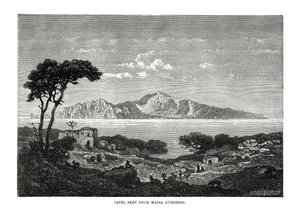 Capri sett från Massa Lubrense, Italien, 1879 av Unbekannt