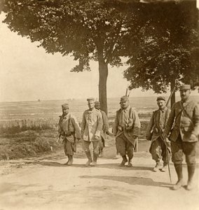 Fången tysk skarpskytt, Champagne, norra Frankrike, c1914-c1918 av Unbekannt