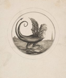 Karikatyr som visar Marie Antoinette som en drake, 1700-talet. av Unbekannt