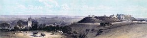 Carisbrooke slott och by, Isle of Wight, 1800-talet av Unbekannt