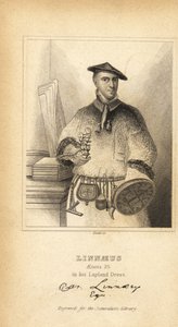 Carl Linnaeus i sin lappländska klänning, svensk botaniker, läkare och zoolog, uppfinnare av binomial nomenklatur av Unbekannt