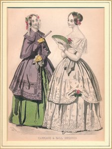 Vagn & bollklänningar, 1800-talet. av Unbekannt