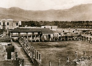 Glagiatorkaserner, Pompeji, Italien, c1900-talet av Unbekannt