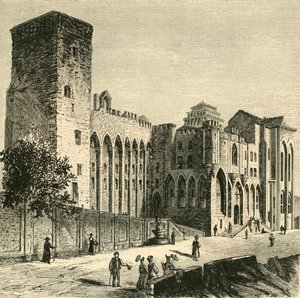 Påvarnas slott, Avignon, 1890. av Unbekannt