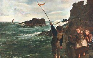 Fångad av tidvattnet, c1869, c1902. av Unbekannt