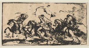 Kavalleristrid, ca. 1803. av Unbekannt