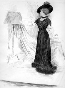 Cecile Sorel, fransk skådespelerska, 1909 av Unbekannt