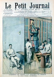 Cell och bibliotek vid fängelset i Fresnes, 1907 av Unbekannt