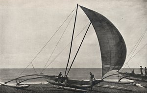 Ceylonesisk utrigger havsfiskebåt, 1926 av Unbekannt